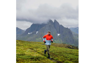 Image of Norrona Senja Gore-Tex Active Jacket - Mens, Arednalin Red/Blue Fog, Large, 5803-23 5652 L