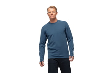 Image of Norrona Skibotn Crew Neck Shirt - Mens, Vintage Indigo, Medium, 7042698438188