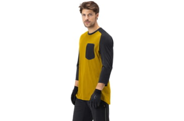 Image of Norrona Skibotn Wool 3/4 T-Shirt - Mens, Golden Palm, Large, 7042698463500