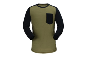 Image of Norrona Skibotn Wool 3/4 T-Shirt - Men's, Olive Drab, Extra Large, 4202-20 3897 XL