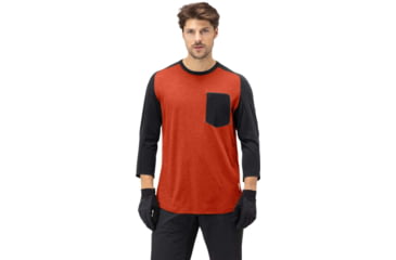 Image of Norrona Skibotn Wool 3/4 T-Shirt - Mens, Rooibos Tea, Extra Large, 4202-20 5510 XL