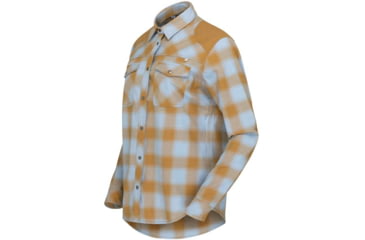 Image of Norrona Svalbard Flannel Shirt - Womens, Blue Fog/Camelflage, Extra Small, 2401-23 6637 XS