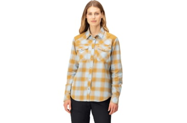 Image of Norrona Svalbard Flannel Shirt - Womens, Blue Fog/Camelflage, Extra Small, 2401-23 6637 XS