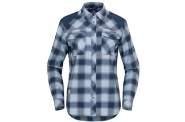 Image of Norrona Svalbard Flannel Shirt - Womens, Blue Fog/Indigo Night, Large, 2401-23 6626 L