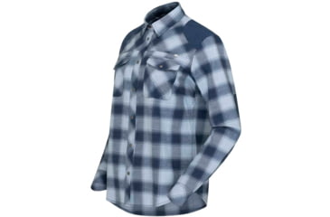 Image of Norrona Svalbard Flannel Shirt - Womens, Blue Fog/Indigo Night, Large, 2401-23 6626 L