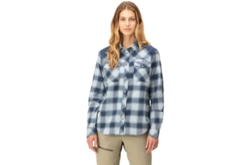 Image of Norrona Svalbard Flannel Shirt - Womens, Blue Fog/Indigo Night, Large, 2401-23 6626 L