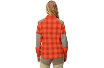 Image of Norrona Svalbard Flannel Shirt - Womens, Orange Alert/Rooibos Tea, Large, 2401-23 5656 L