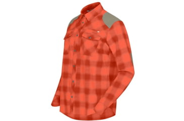 Image of Norrona Svalbard Flannel Shirt - Womens, Orange Alert/Rooibos Tea, Large, 2401-23 5656 L