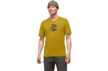 Image of Norrona Svalbard Wool T- Shirt - Mens, Golden Palm, Medium, 7042698459244