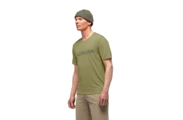 Image of Norrona Svalbard Wool T- Shirt - Mens, Olive Drab/Caviar, Small, 7042698430984