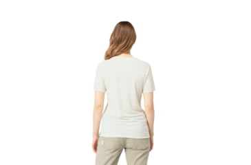 Image of Norrona Svalbard Wool T- Shirt - Womens, Ecru/Heritage Blue, Medium, 7042698430892