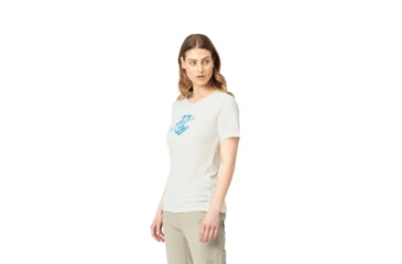 Image of Norrona Svalbard Wool T- Shirt - Womens, Ecru/Heritage Blue, Medium, 7042698430892