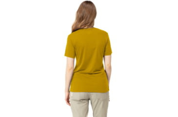 Image of Norrona Svalbard Wool T- Shirt - Womens, Golden Palm, Medium, 7042698463395