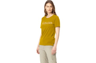 Image of Norrona Svalbard Wool T- Shirt - Womens, Golden Palm, Medium, 7042698463395