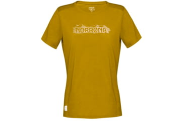 Image of Norrona Svalbard Wool T- Shirt - Womens, Golden Palm, Medium, 7042698463395