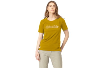 Image of Norrona Svalbard Wool T- Shirt - Womens, Golden Palm, Medium, 7042698463395