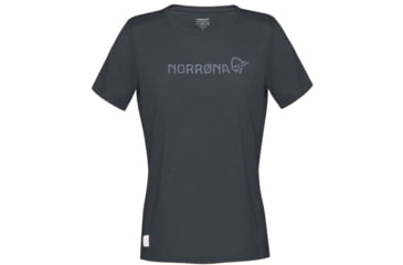 Image of Norrona Svalbard Wool T-Shirt - Womens, Indigo Night/Blue Fog, Large, 2438-19 2378 L