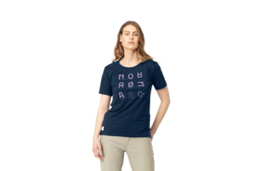 Image of Norrona Svalbard Wool T- Shirt - Womens, Indigo Night/Violet Tulle, Extra Small, 7042698430878