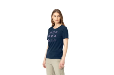 Image of Norrona Svalbard Wool T- Shirt - Womens, Indigo Night/Violet Tulle, Extra Small, 7042698430878