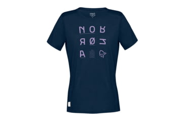 Image of Norrona Svalbard Wool T- Shirt - Womens, Indigo Night/Violet Tulle, Extra Small, 7042698430878