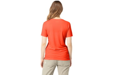 Image of Norrona Svalbard Wool T-Shirt - Womens, Orange Alert, Extra Small, 2438-19 5620 XS