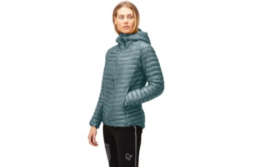 Image of Norrona Trollveggen Superlight Down 850 Hooded Jacket - Womens, North Atlantic, Medium, 1621-22 6614 M