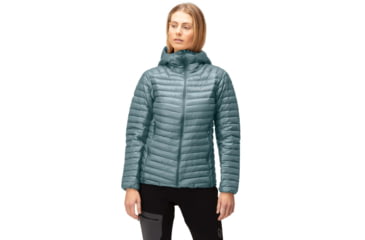 Image of Norrona Trollveggen Superlight Down 850 Hooded Jacket - Womens, North Atlantic, Medium, 1621-22 6614 M