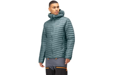 Image of Norrona Trollveggen Superlight Down850 Hood Jacket - Mens, North Atlantic/Sulphur Spring, L, 1619-22-6627-L