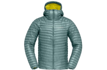Image of Norrona Trollveggen Superlight Down850 Hood Jacket - Mens, North Atlantic/Sulphur Spring, L, 1619-22-6627-L