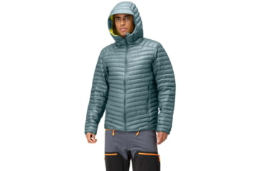 Image of Norrona Trollveggen Superlight Down 850 Hooded Jacket - Men's, North Atlantic, Large, 1619-22 6627 L