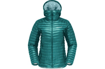 Image of Norrona Trollveggen Superlight Down850 Hood Jacket - Womens, Everglade, Large, 1621-22-3413-L