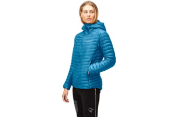 Image of Norrona Trollveggen Superlight Down850 Hood Jacket - Womens, Hawaiian Surf, S, 1621-22-6610-S