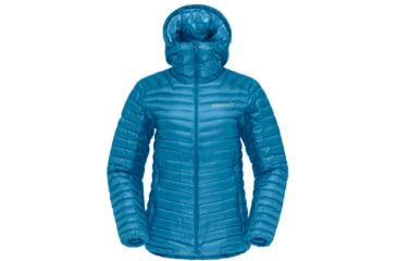 Image of Norrona Trollveggen Superlight Down850 Hood Jacket - Womens, Hawaiian Surf, S, 1621-22-6610-S