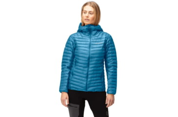 Image of Norrona Trollveggen Superlight Down 850 Hooded Jacket - Women's, Hawaiian Surf, Small, 1621-22 6610 S