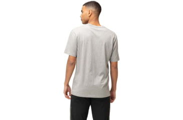 Image of Norrona Vikinghead Embroidery T-Shirt - Mens, Grey Melange, Small, 3416-22 8870 S