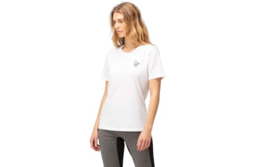 Image of Norrona Vikinghead Embroidery T-Shirt - Womens, White, Medium, 3411-22 9009 M