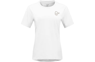 Image of Norrona Vikinghead Embroidery T-Shirt - Womens, White, Medium, 3411-22 9009 M
