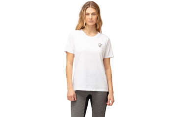 Image of Norrona Vikinghead Embroidery T-Shirt - Womens, White, Medium, 3411-22 9009 M