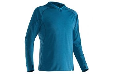 Image of NRS H2Core Silkweight Hoodie - Men's, Moroccan Blue, S 10139.03.105