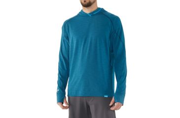 Image of NRS H2Core Silkweight Hoodie - Men's, Moroccan Blue, S, 10139.03.105