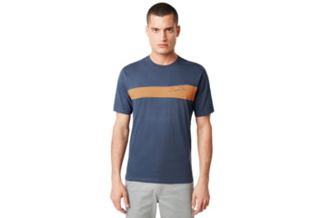 Image of Oakley 249 Future Stripe Tee - Mens, Foggy Blue, Small, 457530-6FB-S