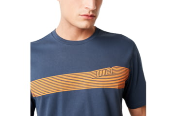 Image of Oakley 249 Future Stripe Tee - Mens, Foggy Blue, Small, 457530-6FB-S