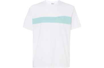 Image of Oakley 249 Future Stripe Tee - Mens, White, Extra Small, 457530-100-XS
