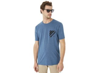 Image of Oakley 50-Flag Pkt - Mens, Ensn Blue Lt Hthr, Medium, 456856A-6B6-M