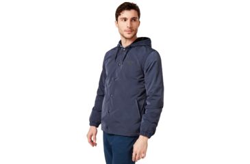 Image of Oakley 75 Hoodie Coach Jacket - Mens, Foggy Blue, Large, 412800-6FB-L