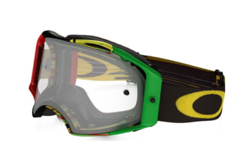 Image of Oakley Airbrake MX Goggles, Rasta/Clear, OO7046-35
