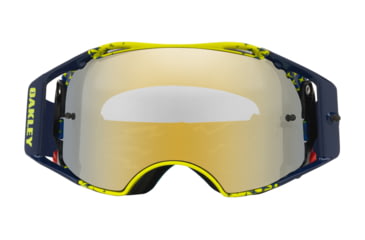 Image of Oakley Airbrake MX Goggles, Starburst Yellow/Blue/Irid, OO7046-42