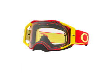 Image of Oakley Airbrake MX Goggles w/Clear, Red/Yellow, OO7046-74