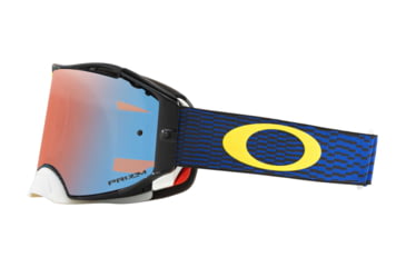 Image of Oakley Airbrake MX Goggles w/Prizm MX Sapphire, Blue/Yellow, OO7046-77