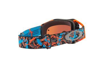 Image of Oakley Airbrake MX Goggles w/Prizm MX Sapphire, Camo Vine/Orange/Blue, OO7046-79